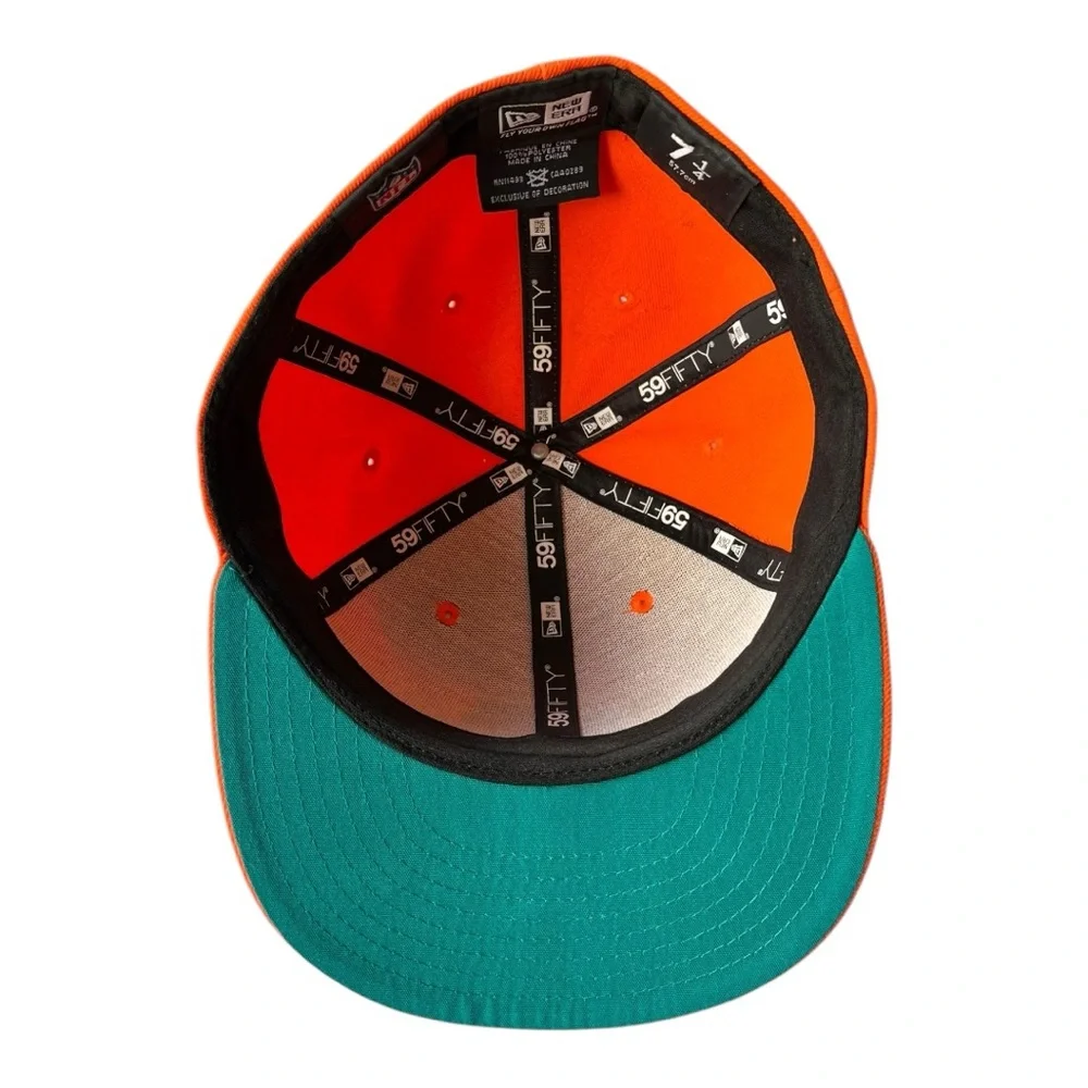 New Era 59Fifty Miami Dolphins Fitted Hat, 7 1/4 Throwback Cap NFL